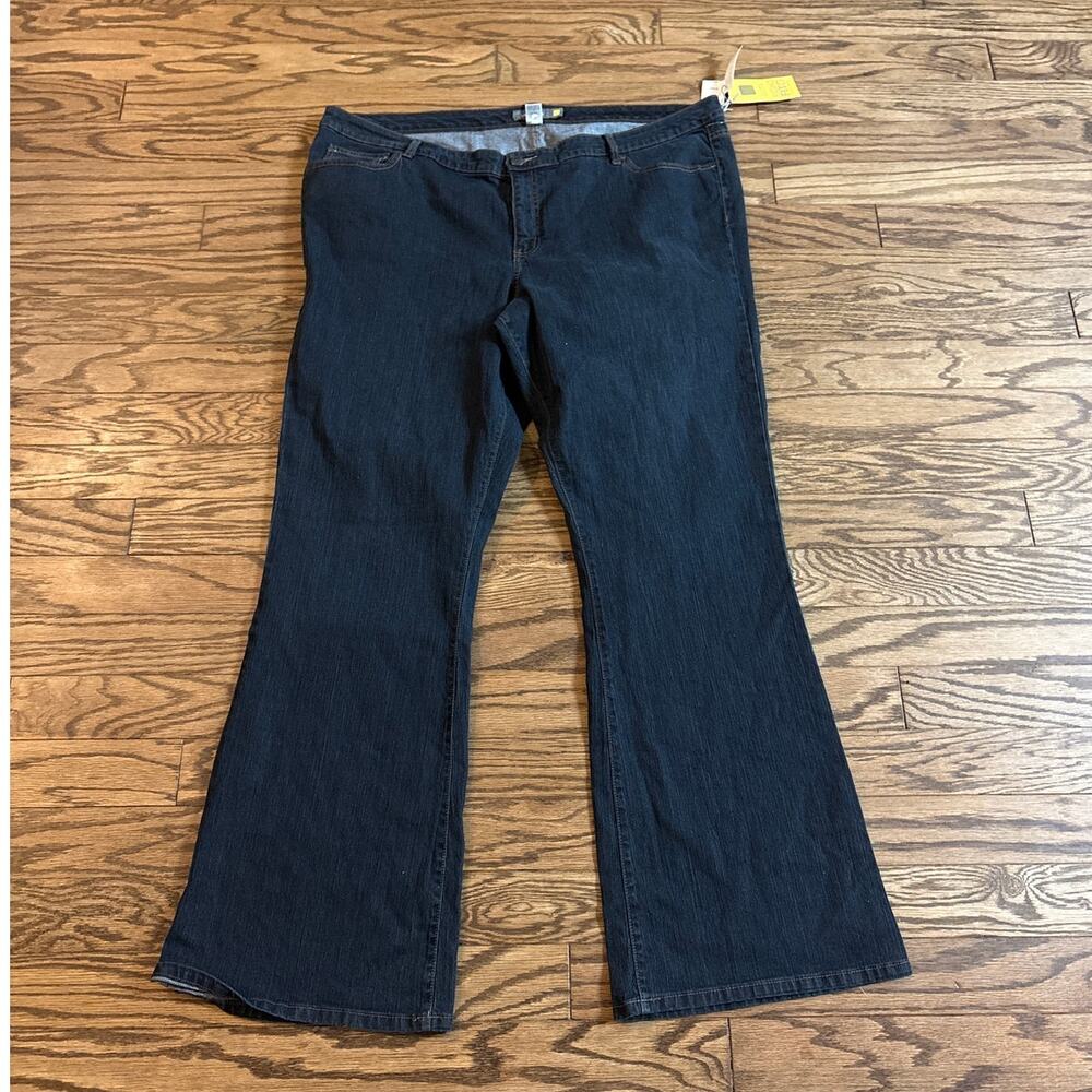 Lane Bryant Venezia Stretch Flare Jeans Dark Wash 46 X‎ 35 - Size 8T - NWT